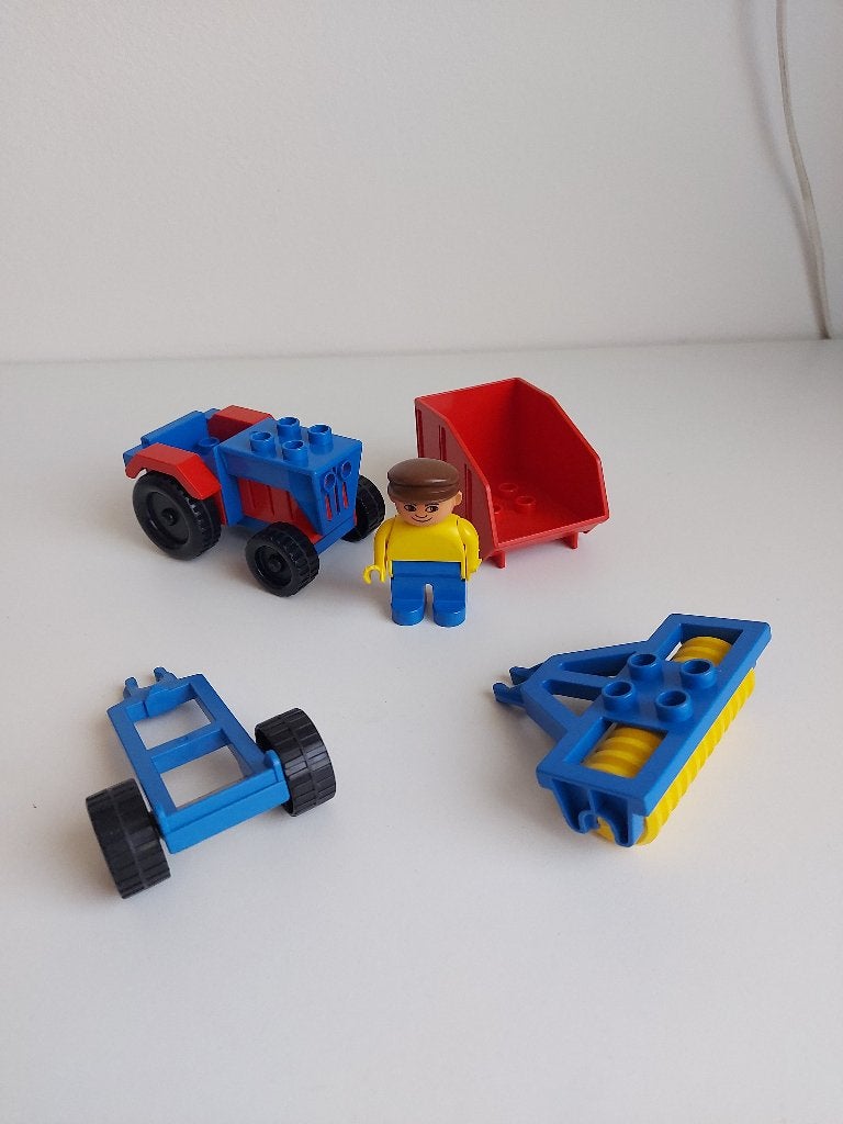VINTAGE DUPLO Tractor met poppetje en toebehoren, Overige typen, Ophalen of Verzenden, Zo goed als nieuw, LEGOLAND