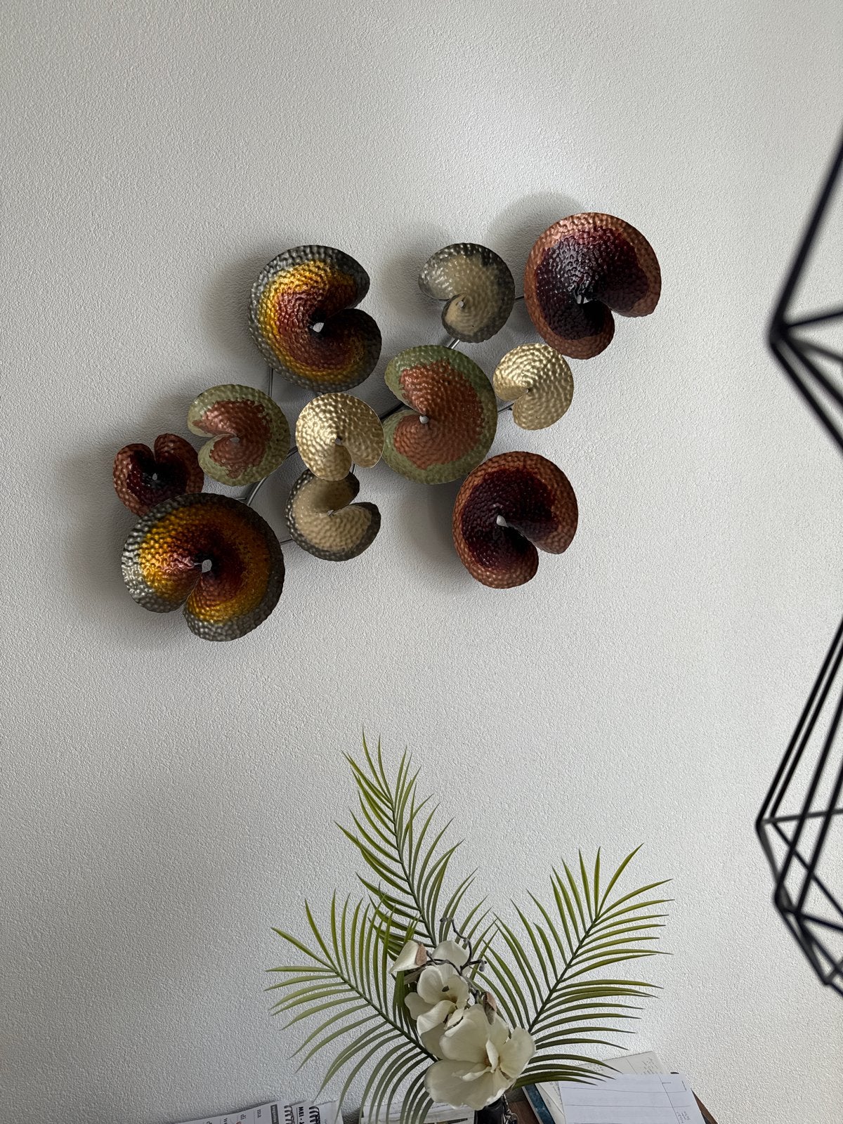 Metalen Wanddecoratie - Bladeren Design 90x60cm, Ophalen, Metaal, Wandsculptuur, Gebruikt