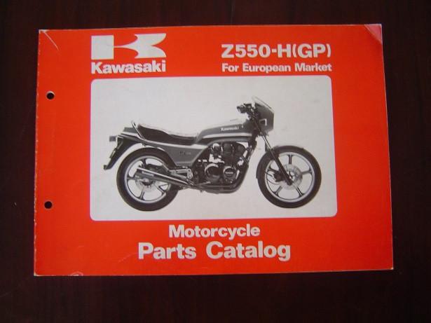 KAWASAKI Z550H GP H1 1981 parts catalog Z550 GPz 550gpz, Motoren, Handleidingen en Instructieboekjes, Kawasaki, Ophalen of Verzenden