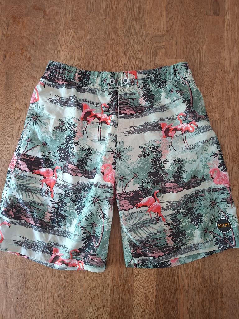 Shiwi zwemshort mintgroen flamingo print maat 164, Anneonline, Steenbergen, Shop@wesell4u.nl, Sport- of Zwemkleding