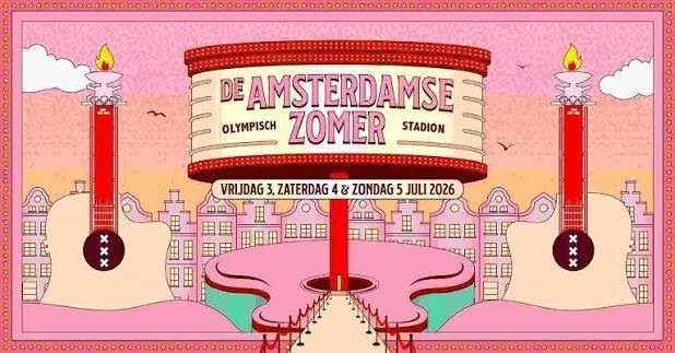 4 Tickets  Amsterdamse zomer zondag 5 juli €10 per kaart, Drie personen of meer