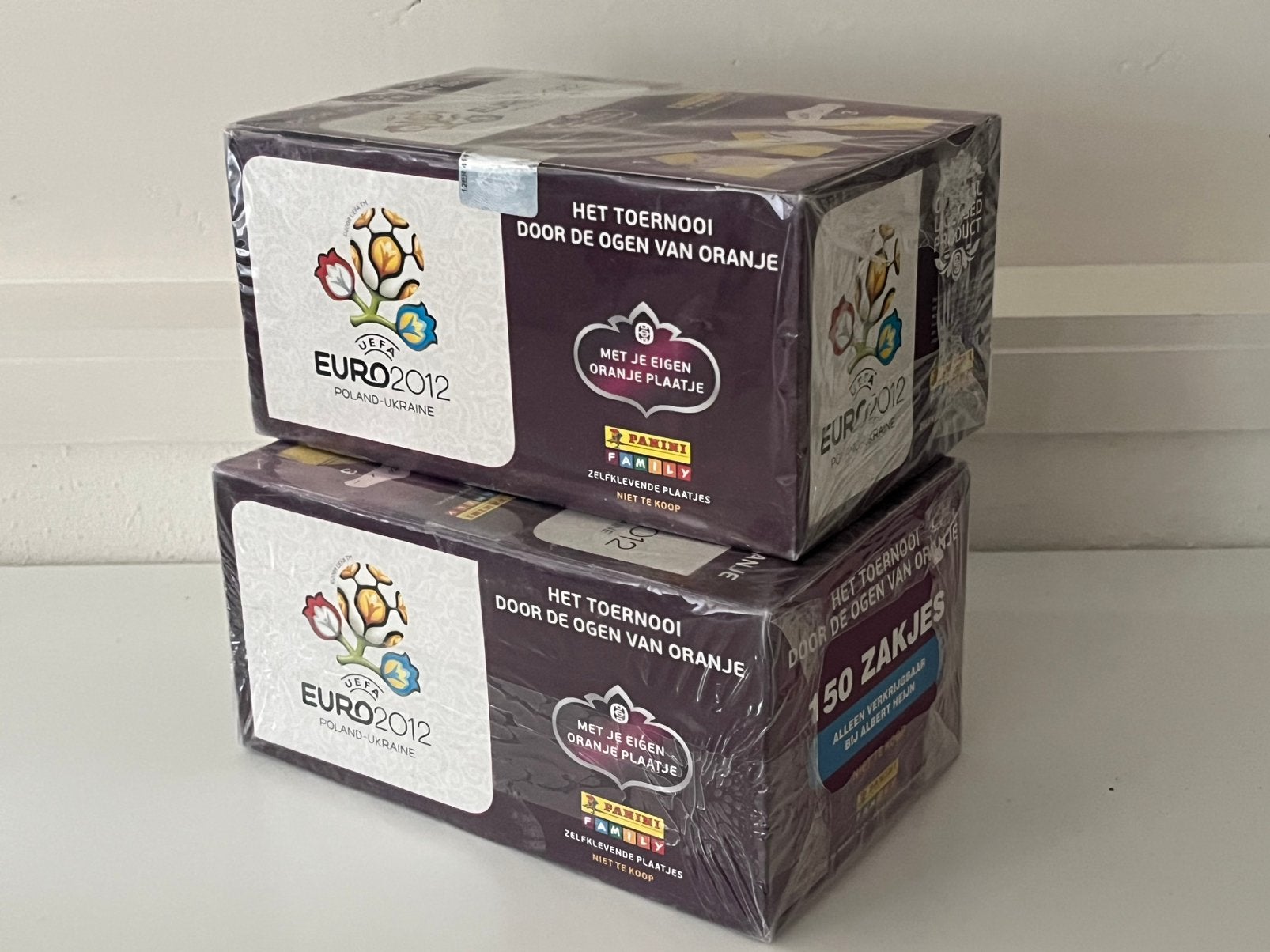 2x Panini UEFA EURO 2012 Voetbalplaatjes Box a 150 Zakjes, Verzenden, Zo goed als nieuw, Buitenlandse clubs, Poster, Plaatje of Sticker