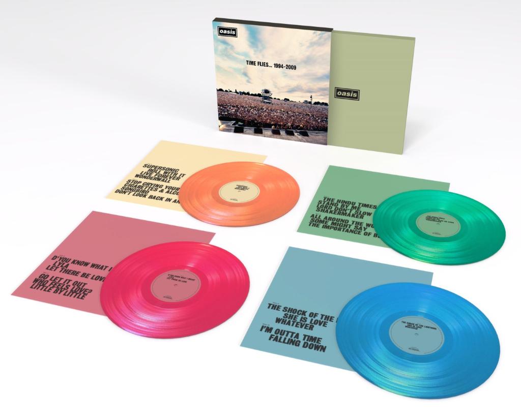 Vinyl 4LP Box Oasis Time Flies 1994-2009 COLOR RSD 2025 NEW, 2020 tot heden, Ophalen of Verzenden, Geseald, 12 inch