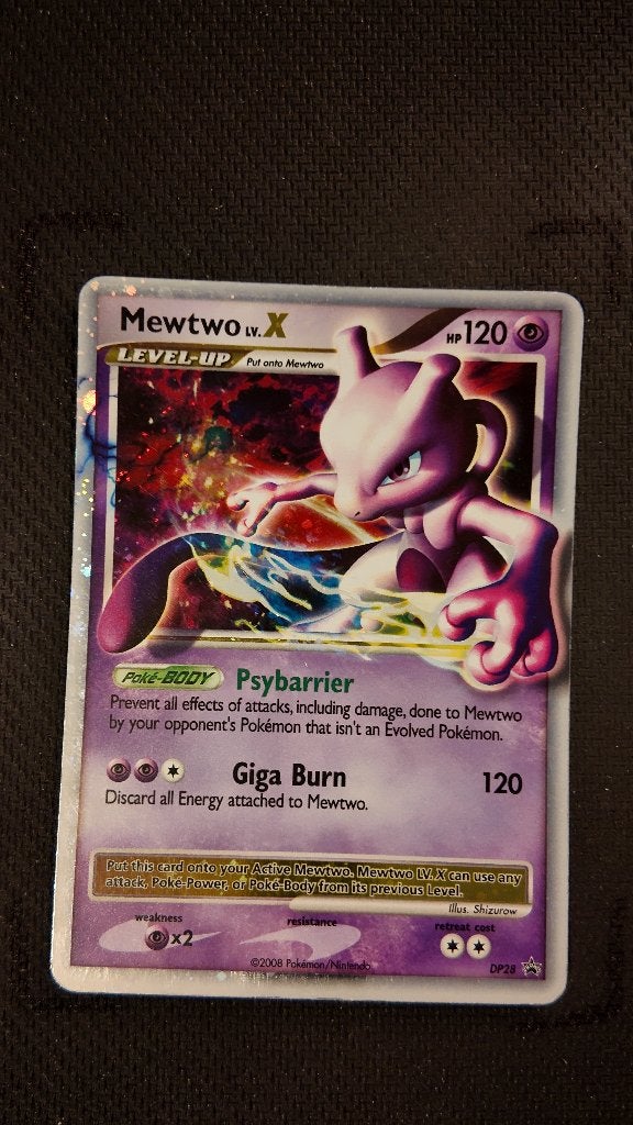Mewtwo LV.X 1 DP28 DP Black Star Promos | Pokemon kaart, Ophalen, Losse kaart, Foil