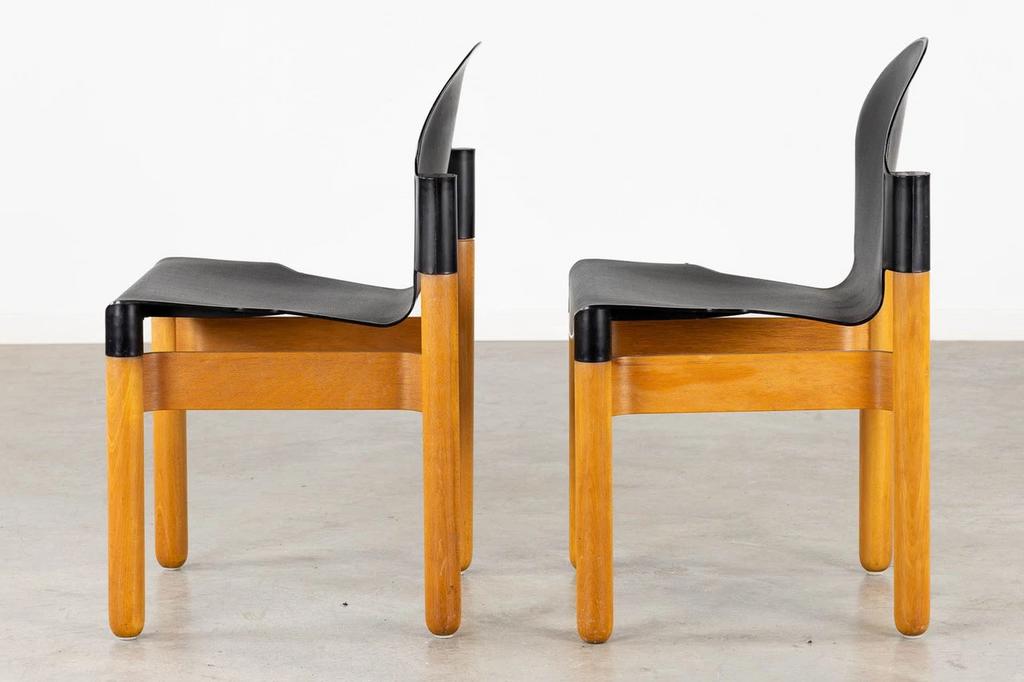 4 maal Thonet Flex 2000 vintage designstoelen, Ophalen, Gebruikt, Hout