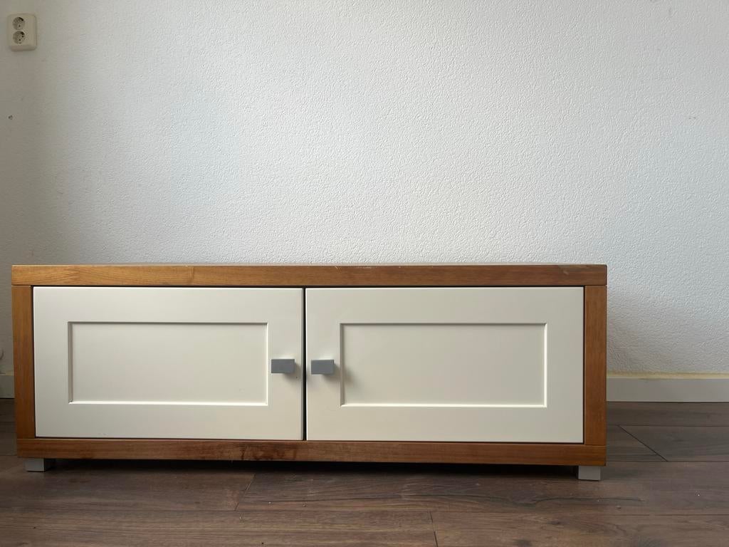 Robuuste tv-kast, Gebruikt, 100 tot 150 cm, Eikenhout, Ophalen of Verzenden