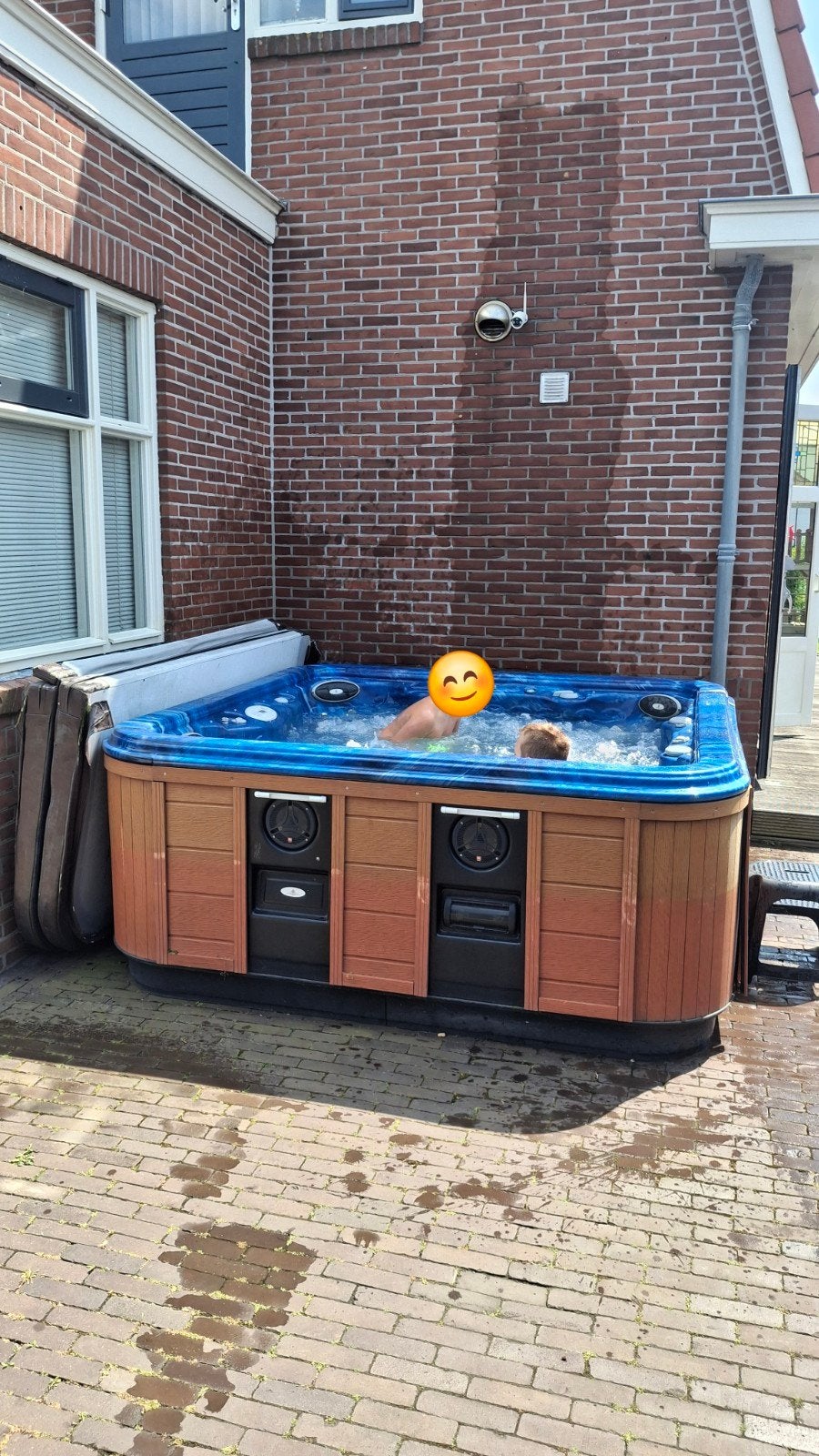 Paragon jacuzzi 225x225cm, Gebruikt, 200 tot 300 cm, Vierkant, Ophalen of Verzenden