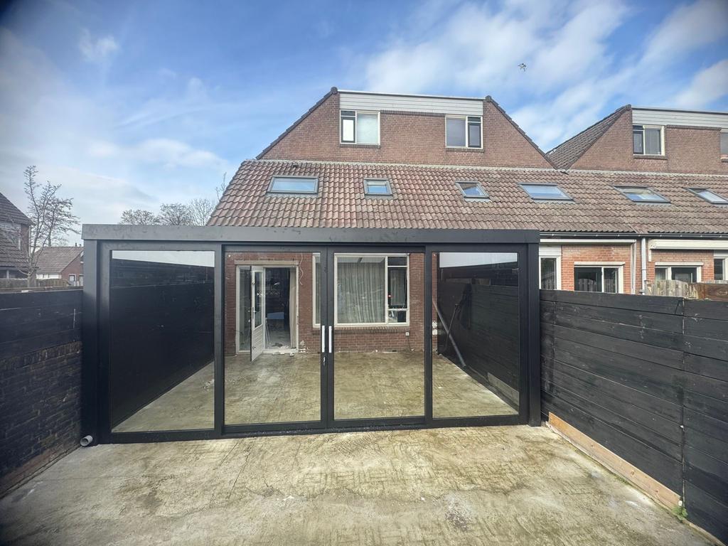 GEZOCHT Veranda zijkant 600x300 met schuifpui en verlichting, Tuin en Terras, Overkappingen, Ophalen of Verzenden, Nieuw, Veranda