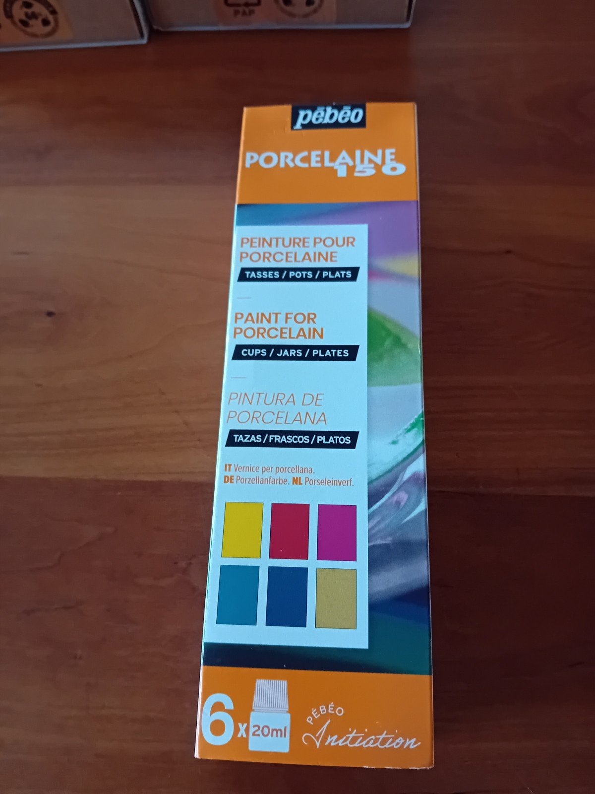 Pebeo porseleinverf 6x20ml met gratis 31 delig sjablonenset, Ophalen of Verzenden