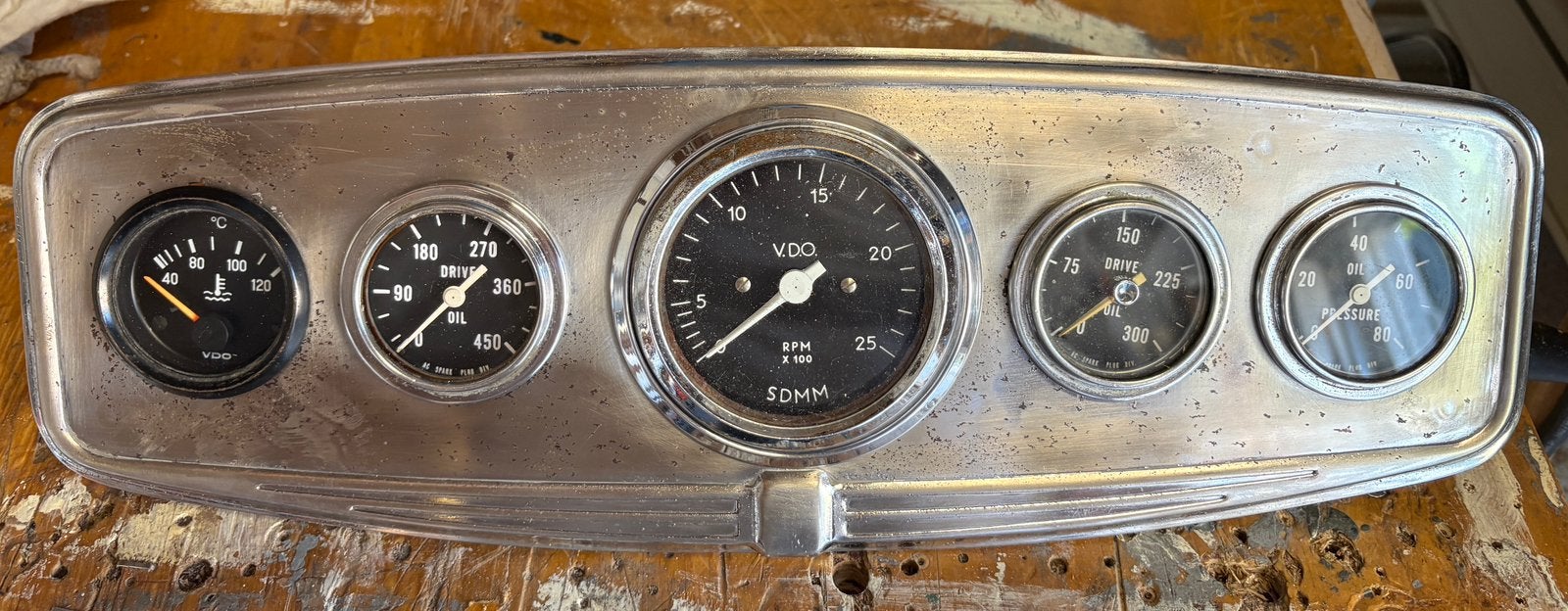 Dashboard instrumentenpaneel boot oldtimer, Watersport en Boten, Verzenden, Zo goed als nieuw, Motor en Techniek, Zeilboot of Motorboot