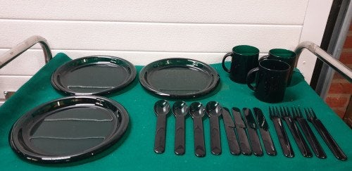 -bestek kunststof groen 18-delig, Ophalen of Verzenden, 'T Olde Gre-j, Info@toldegrej.nl, Endepoelstraat 20f Didam