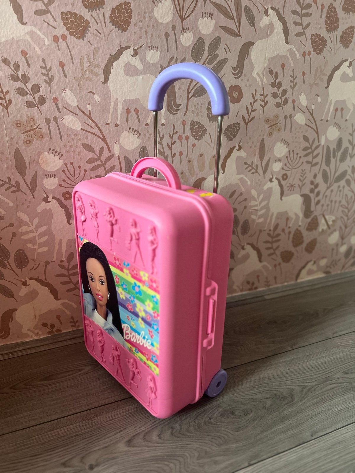 Barbie Koffer - Roze met wieltjes (vintage), Ophalen, Gebruikt, Barbie