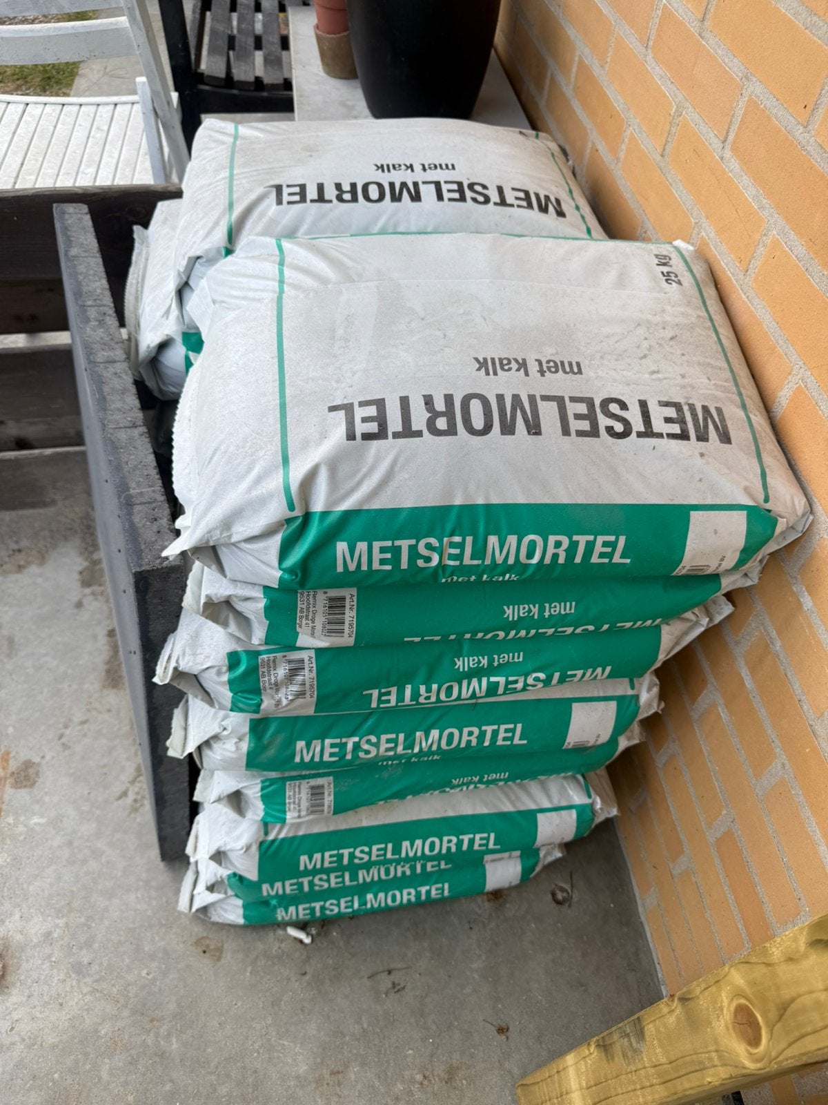 Metselmortel 16 stuks, Doe-het-zelf en Verbouw, Metselstenen, Ophalen, Nieuw, Bakstenen