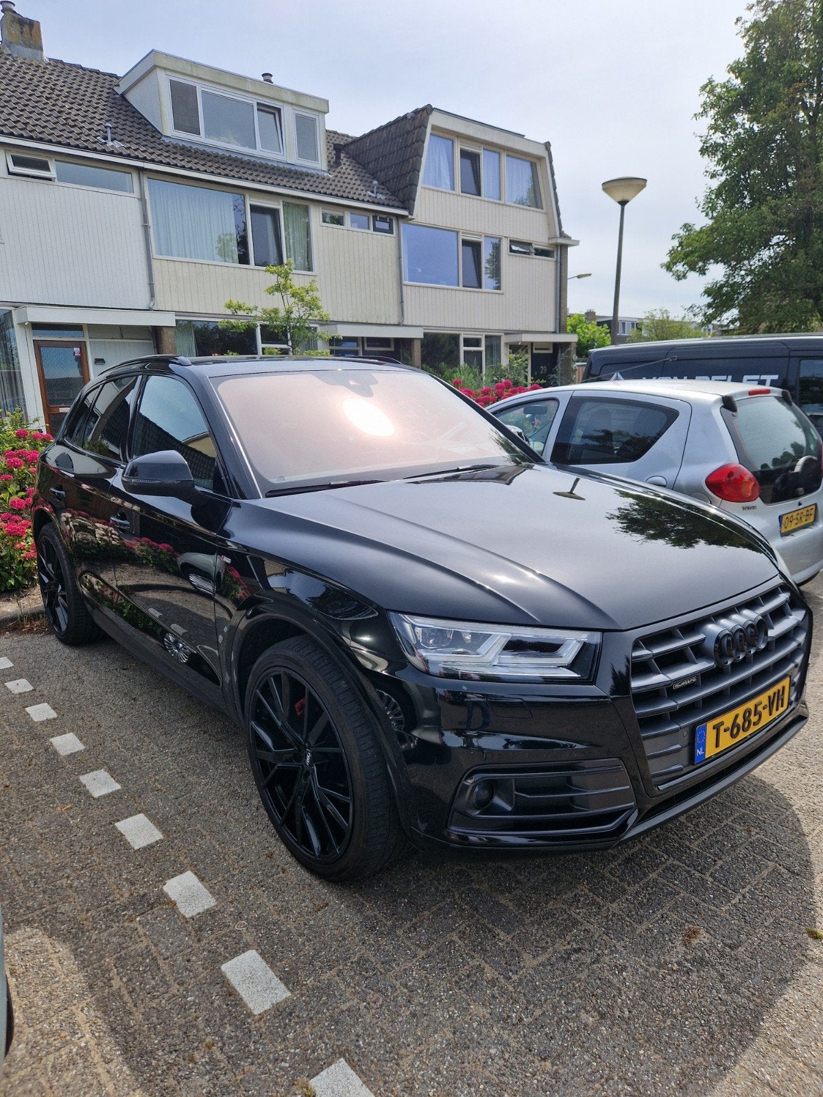Audi Q5 2.0 Tfsi Quattro 252pk S Tronic 2016 Zwart metallic, Auto's, Audi, Lichtsensor, Zwart, 4 cilinders, Zwart