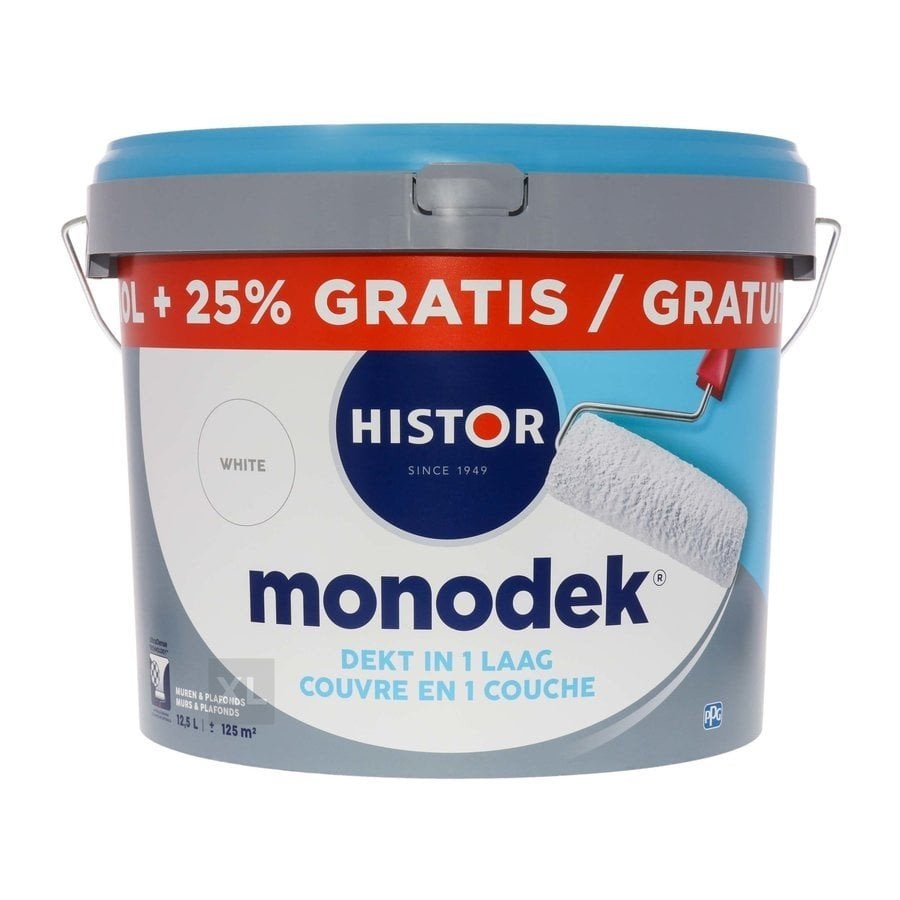 Histor Ral 9010 muurverf latex 25% extra nieuw, Ophalen of Verzenden, Nieuw, Wit