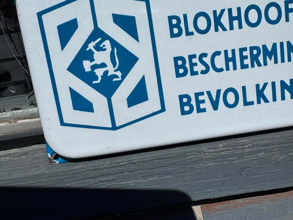 Blokhoofd emaille reclame bordje, Ophalen of Verzenden