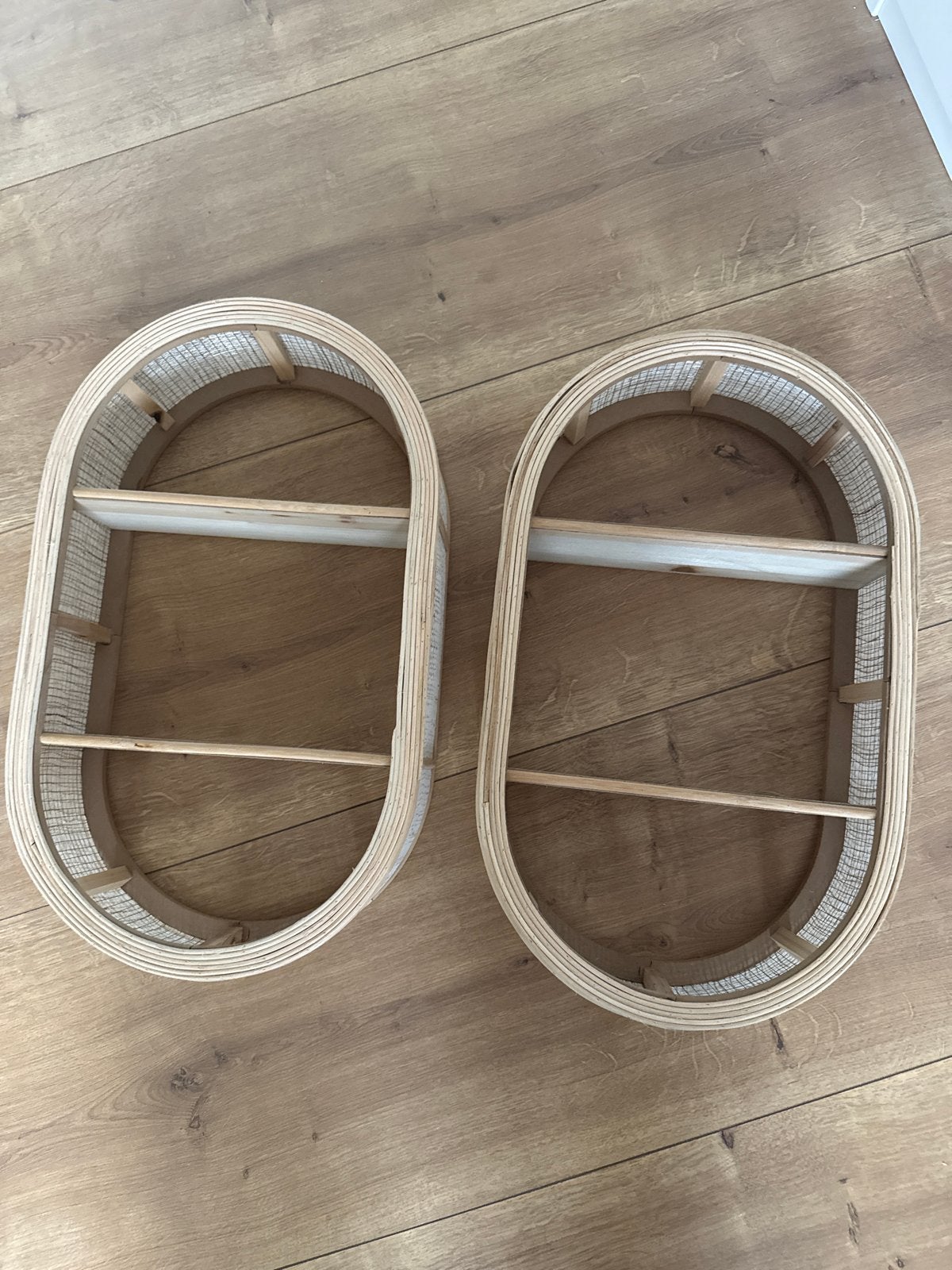 Set van 2 Balinese Japandi Wanddecoratie - ovaal, Huis en Inrichting, Ophalen, Zo goed als nieuw