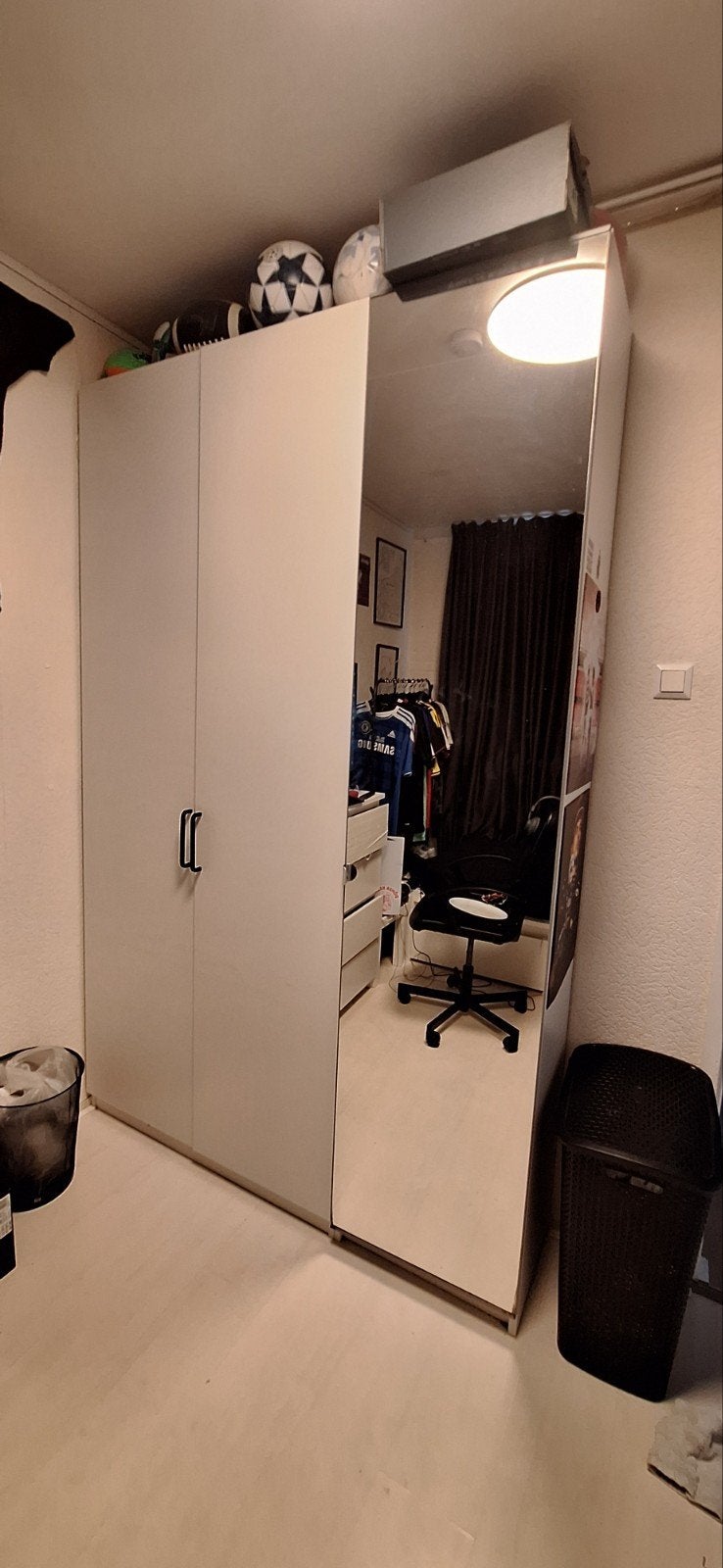IKEA PAX Kledingkast 150x236x35 cm met spiegeldeur, Huis en Inrichting, Kasten | Kledingkasten, Gebruikt, 100 tot 150 cm, 200 cm of meer