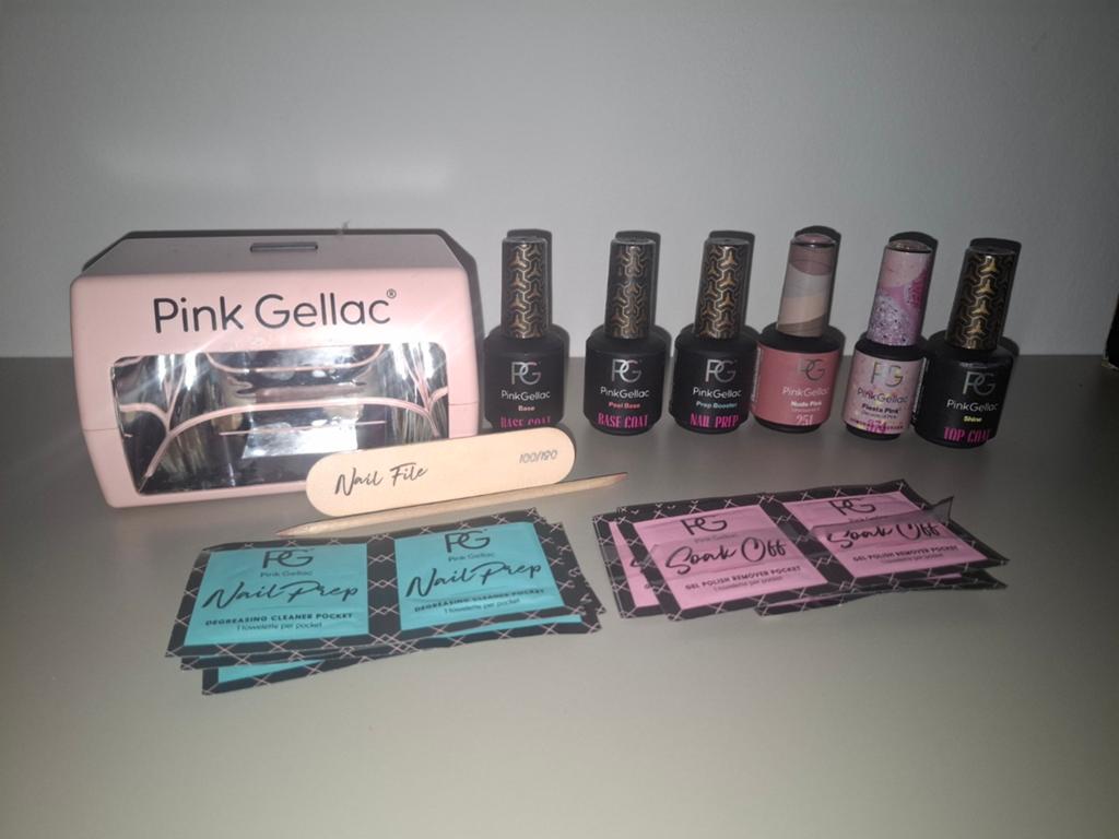 Pink gellac nagelverzorging set, Ophalen, Zo goed als nieuw, Overige typen