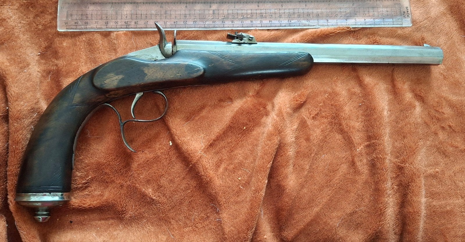 Antiek vrijgesteld flobert pistool voor 1870, Ophalen of Verzenden
