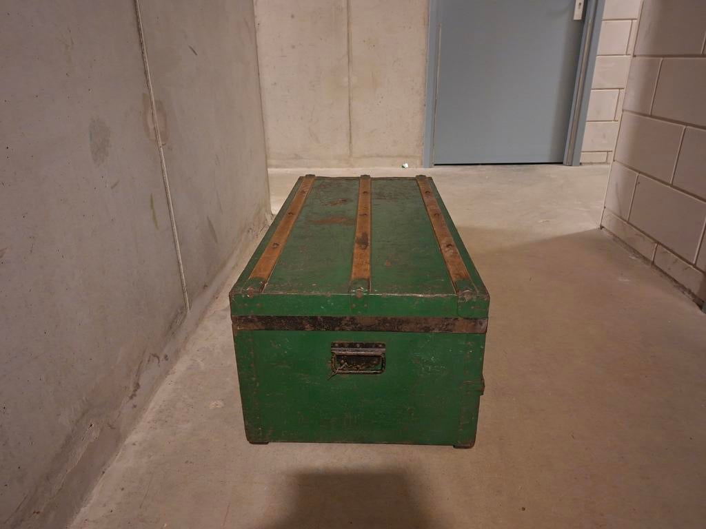 Vintage hutkoffer / reiskoffer / scheepskist, Huis en Inrichting, Woonaccessoires | Kisten, Ophalen of Verzenden