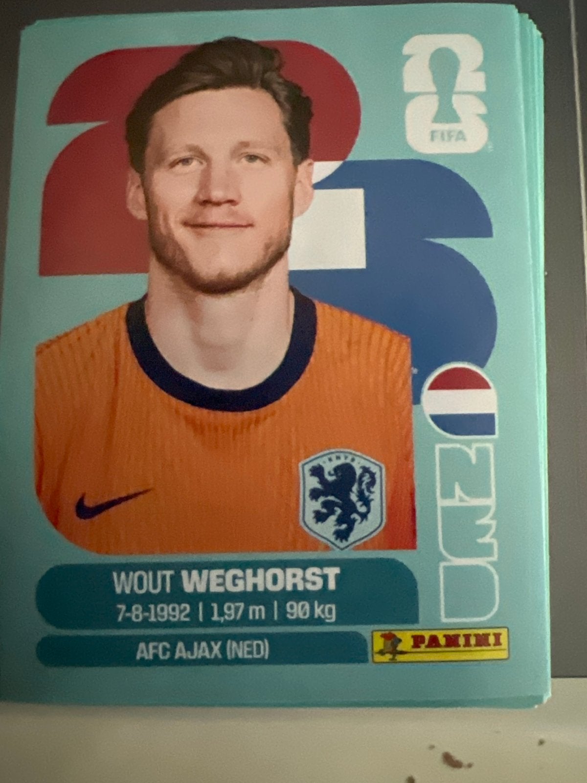 Panini FIFA 26 Wout Weghorst Sticker - AFC Ajax, Verzenden, Zo goed als nieuw, Ajax, Spelerskaart