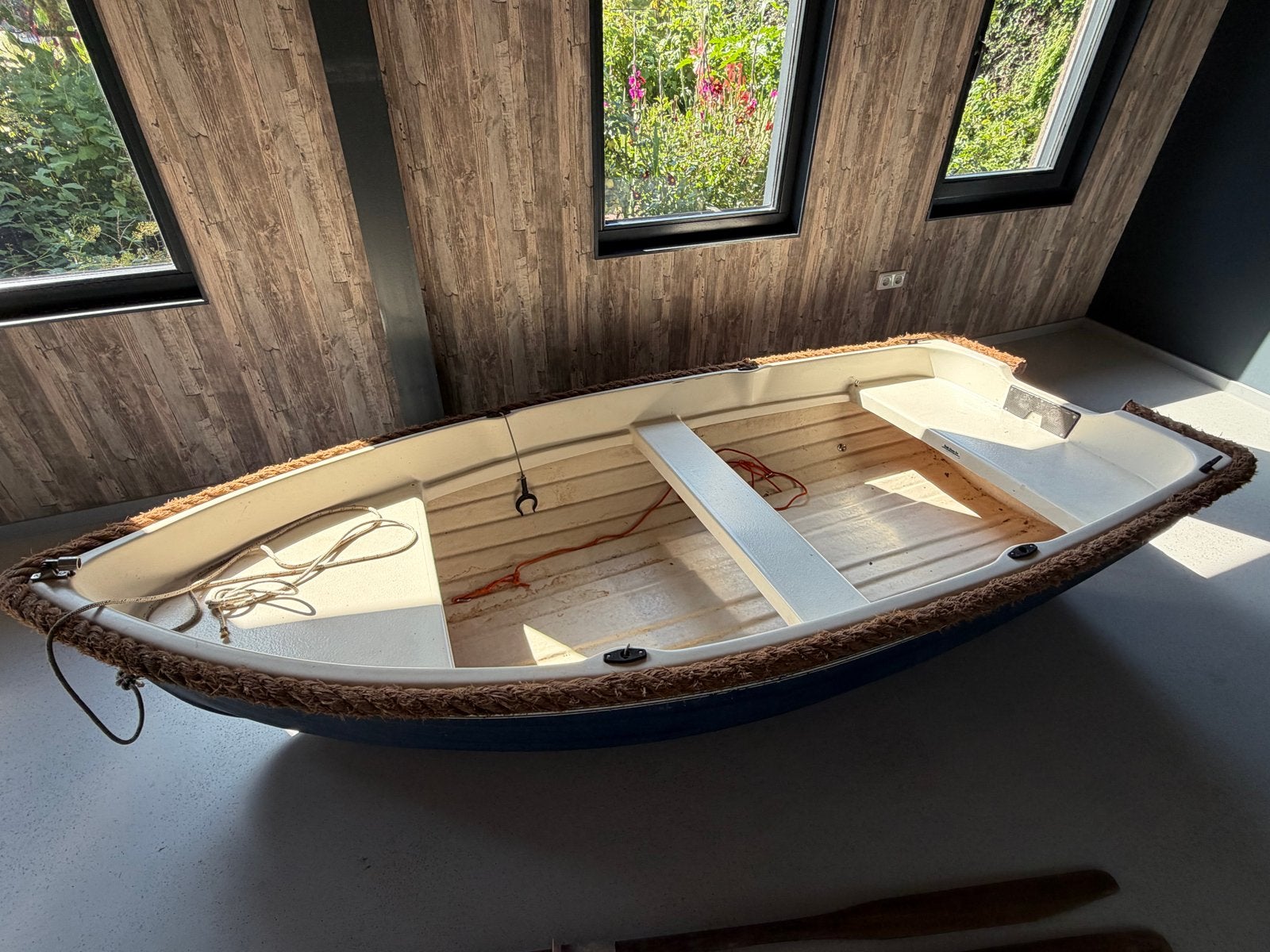 Mini sloep 1.40 x 3.00 m eventueel met Yamaha 2.5 pk motor, Watersport en Boten, Ophalen, Gebruikt, Roeidollen, 3 m