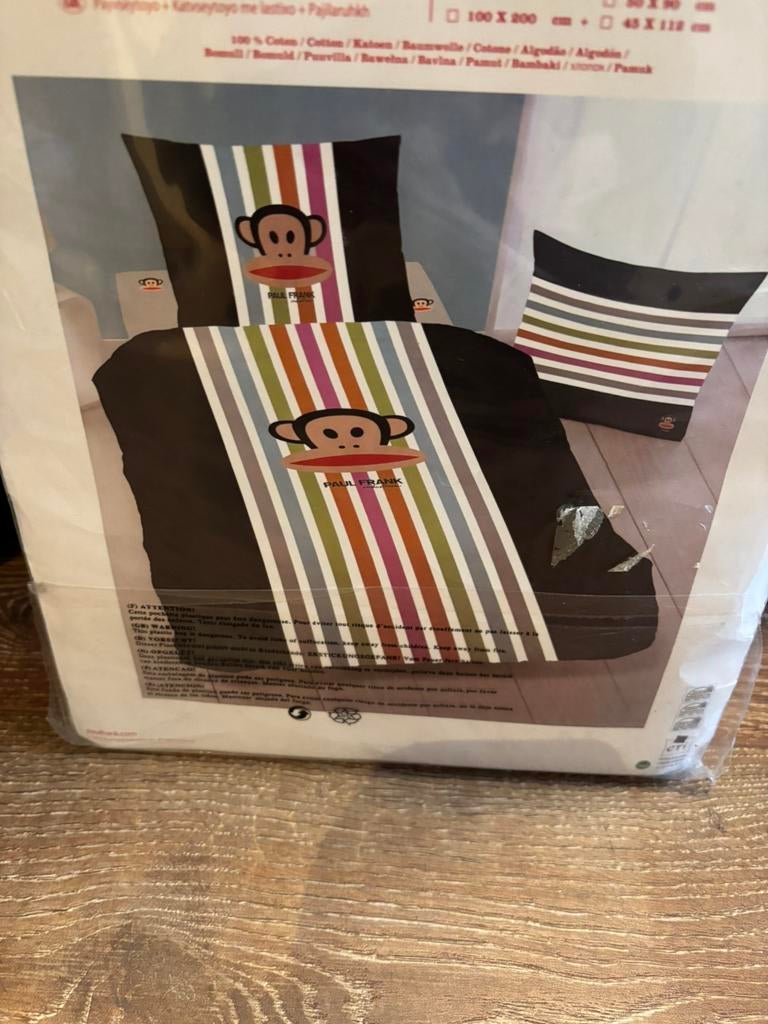 Eenpersoonsdekbedovertrek Paul Frank. Nieuw!, Ophalen of Verzenden, Nieuw