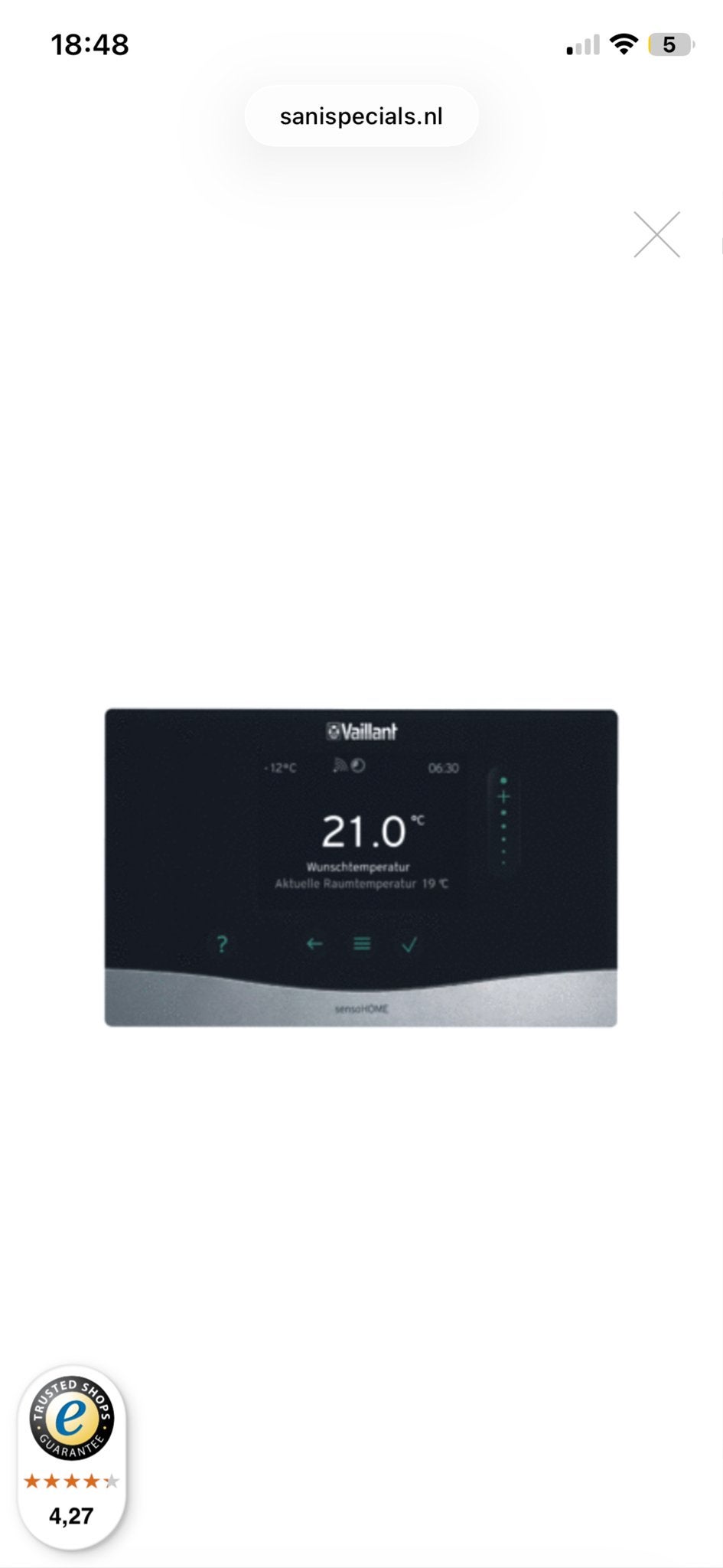Vaillant sensoCOMFORT VRC 720/3 + VR 92f/3 en connect, Ophalen of Verzenden, Slimme thermostaat, Nieuw