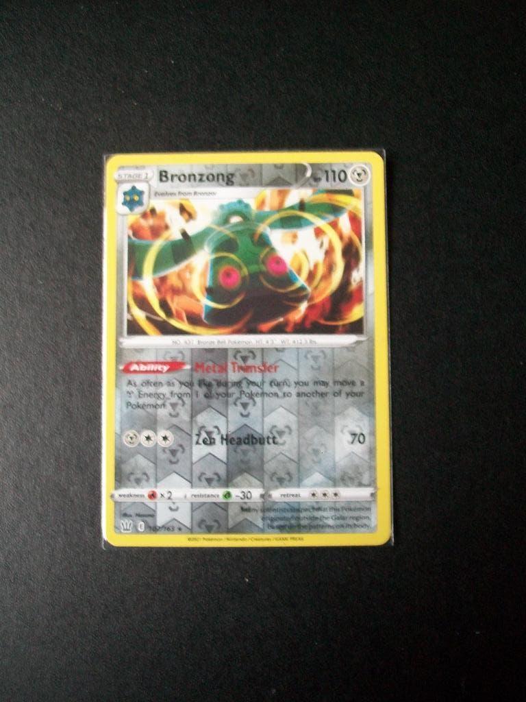 1244: Nieuwe Pokemon Kaart holofoil BRONZONG hp110 (102/163), Verzenden, Nieuw, Losse kaart, Foil