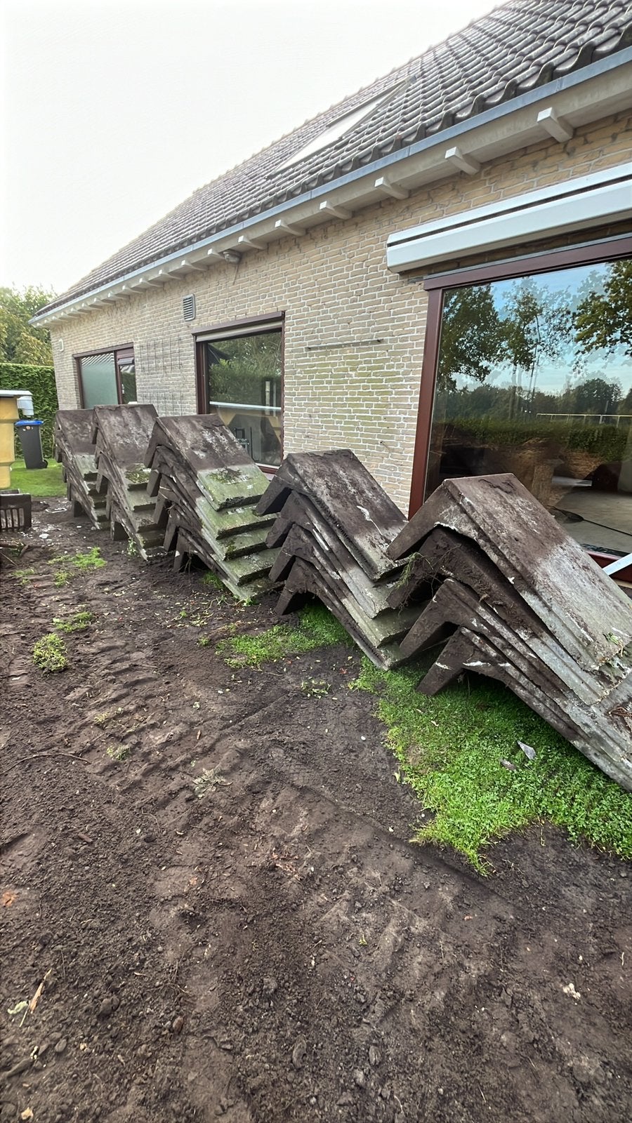 Keerwanden 100x55, Ophalen, Gebruikt, Steen of Klei, Blauw