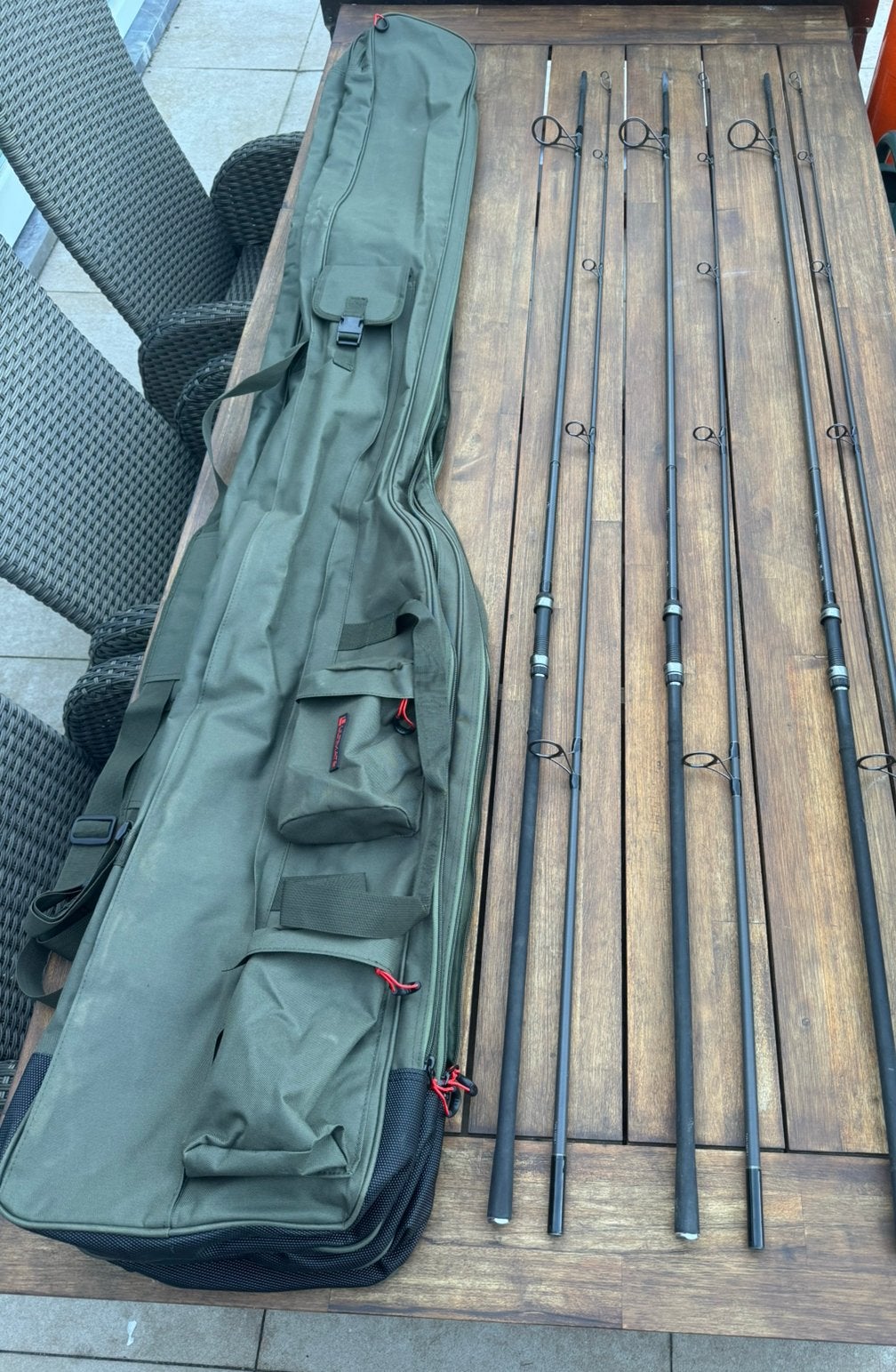 Shimano Tribal Velocity 12FT 2,75lb + ultimate 3 rod sleeve, Watersport en Boten, Ophalen of Verzenden, Zo goed als nieuw, Complete set