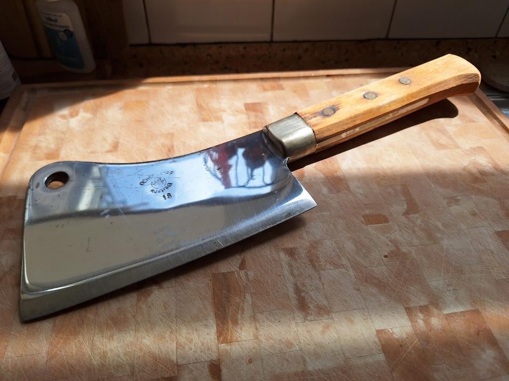 VINTAGE slagers HAKMES van Friedrick Dick, 38 cm, Ophalen of Verzenden, Zo goed als nieuw, Rvs of Chroom