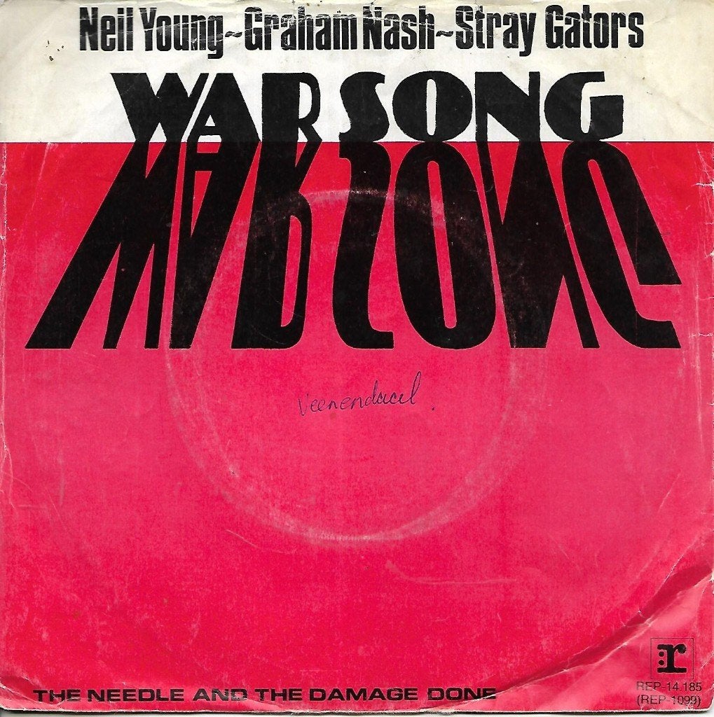 Neil Young, Graham Nash, Stray Gators - War song, Cd's en Dvd's, Vinyl Singles, Ophalen of Verzenden, Gebruikt, 7 inch, Pop