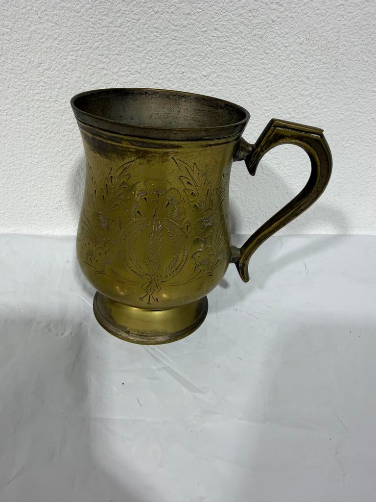 Koperen beker met gravering, Ophalen of Verzenden, Koper