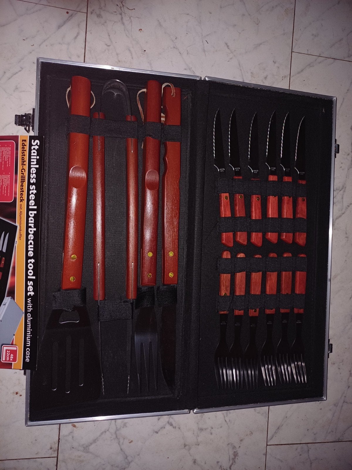 bbq koffer met rvs tools, Tuin en Terras, Ophalen, Nieuw