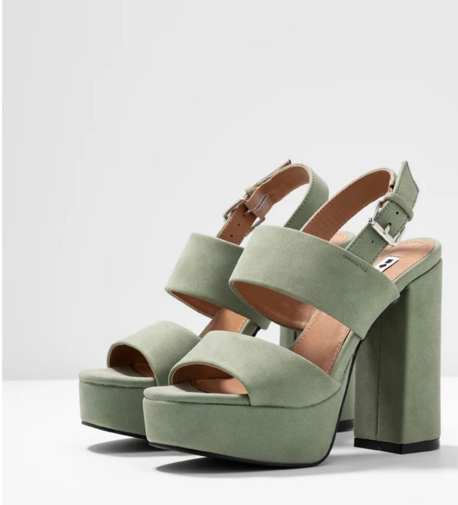 Nieuw Even&Odd platform hakken/sandalen mintgroene, Pumps, Nieuw, Ophalen of Verzenden, Groen