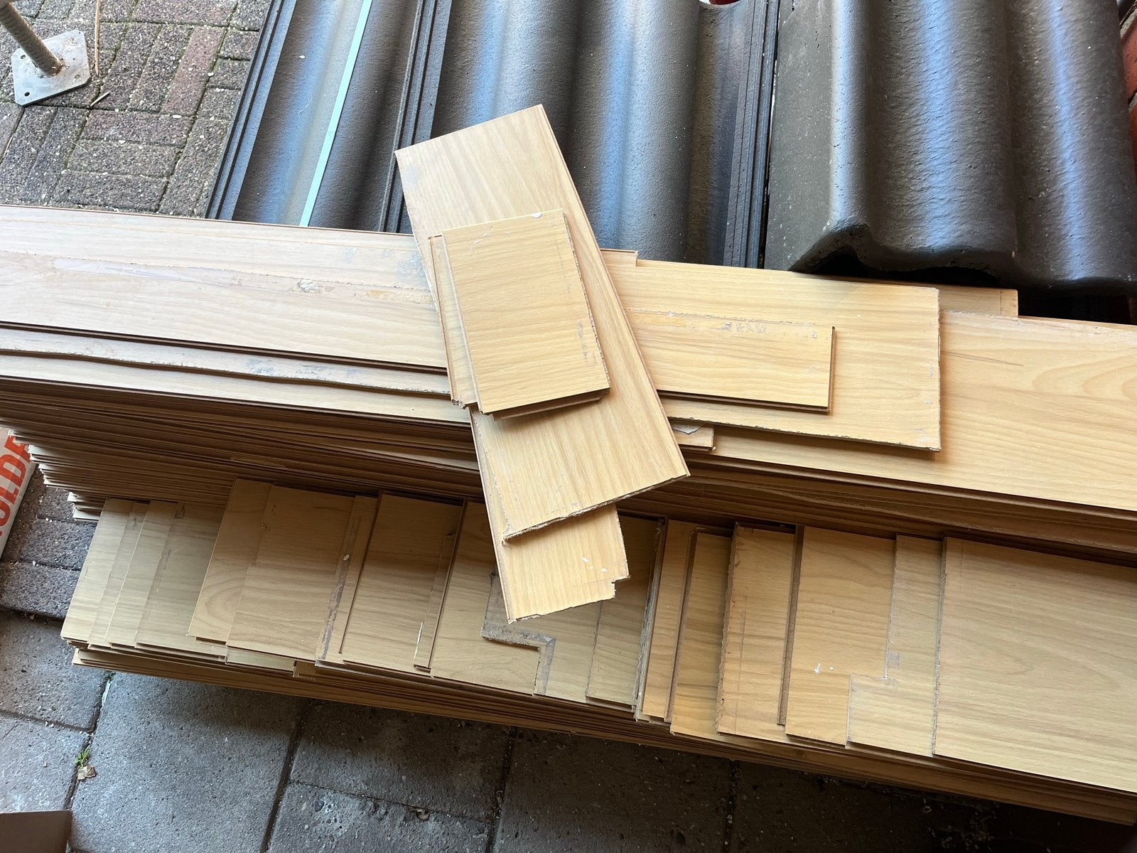 Laminaatvloer: 19m² gebruikt + 1 doos nieuw, diverse lengtes, Ophalen, Gebruikt, 50 tot 150 cm, 10 m² of meer