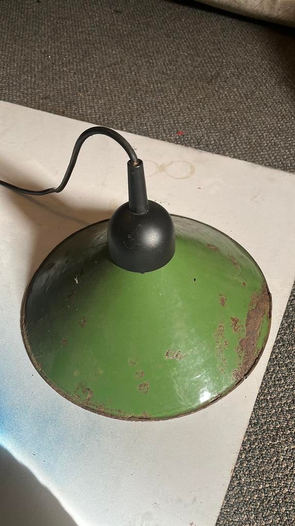 Emaille lampenkap met fitting, Ophalen of Verzenden