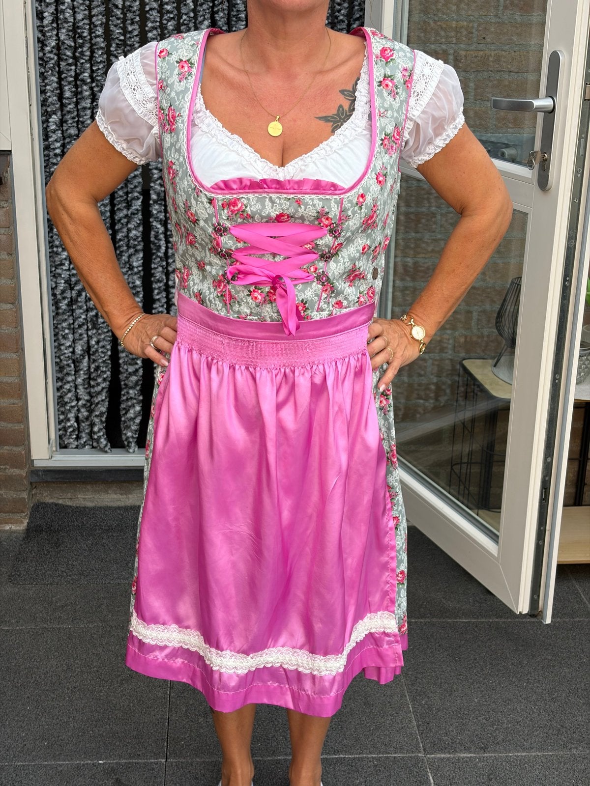 Zo goed als nieuwe Dirndl maat 44 - MarJo Trachten, Meerkleurig, Maat 42/44 (L), Ophalen of Verzenden, Zo goed als nieuw