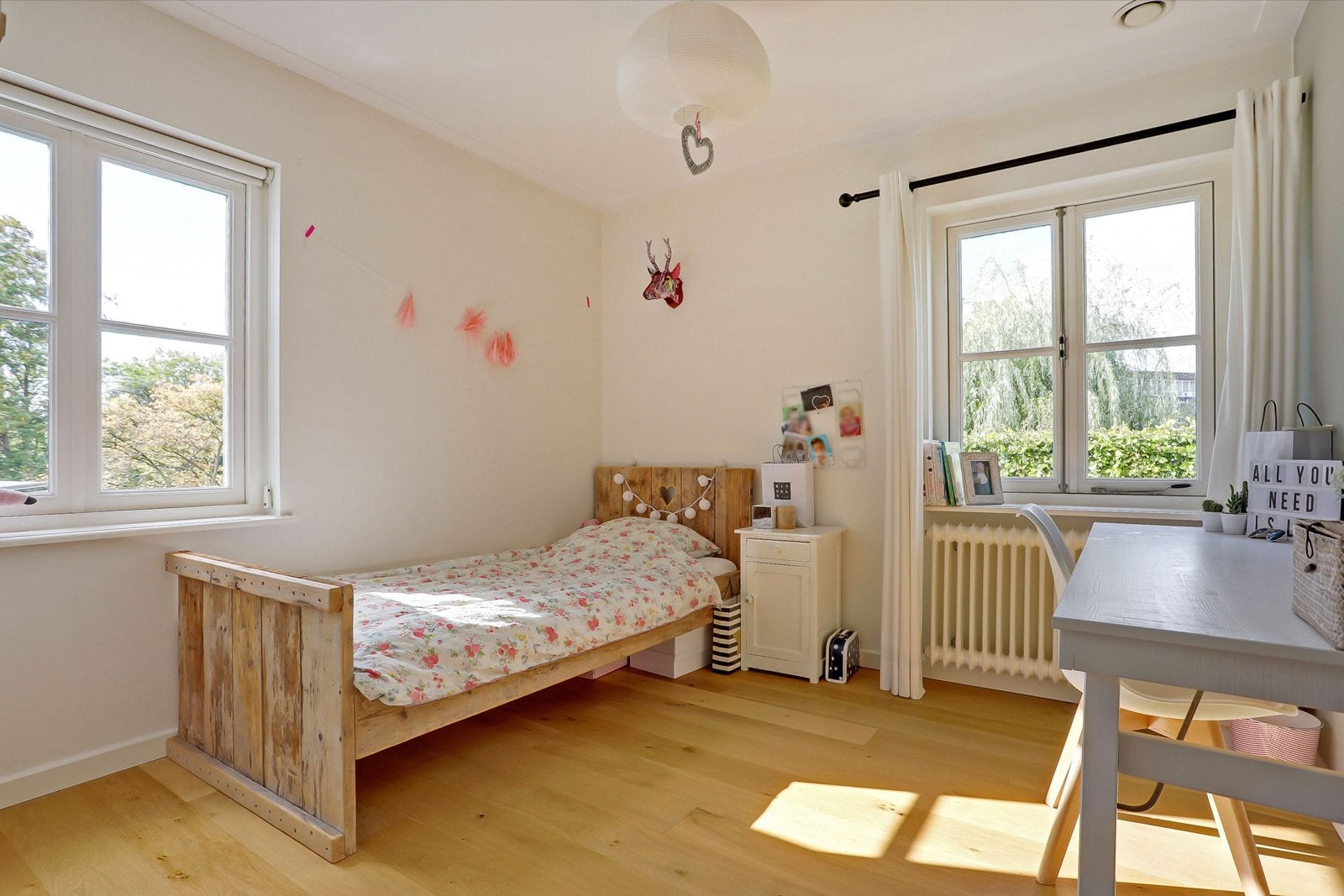 Leuk bed van steigerhout, Huis en Inrichting, Ophalen, Gebruikt, 90 cm, Eenpersoons
