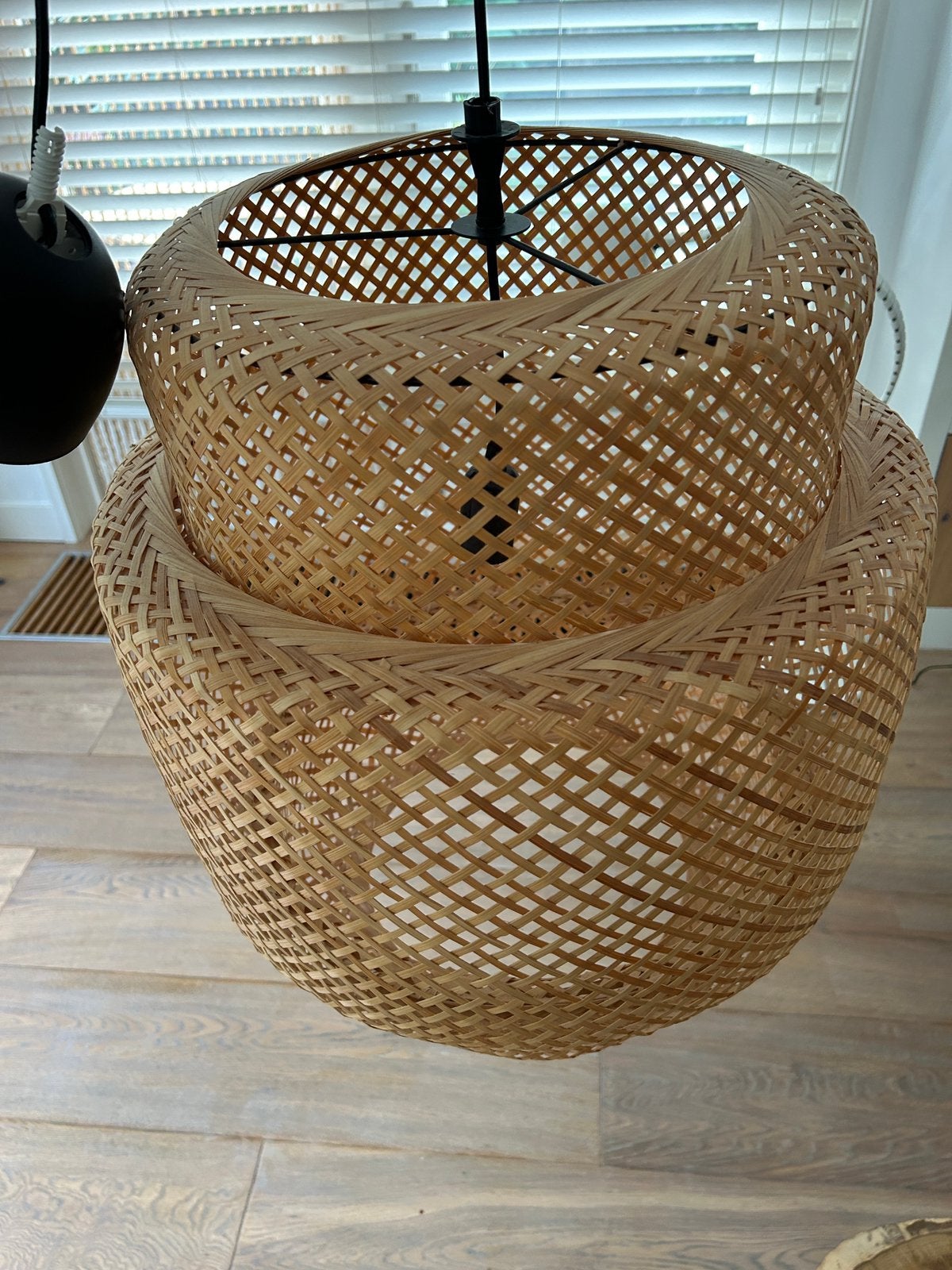 Bamboe Hanglamp Ikea Sinnerlig 50cm nieuwstaat, Ophalen of Verzenden, Zo goed als nieuw