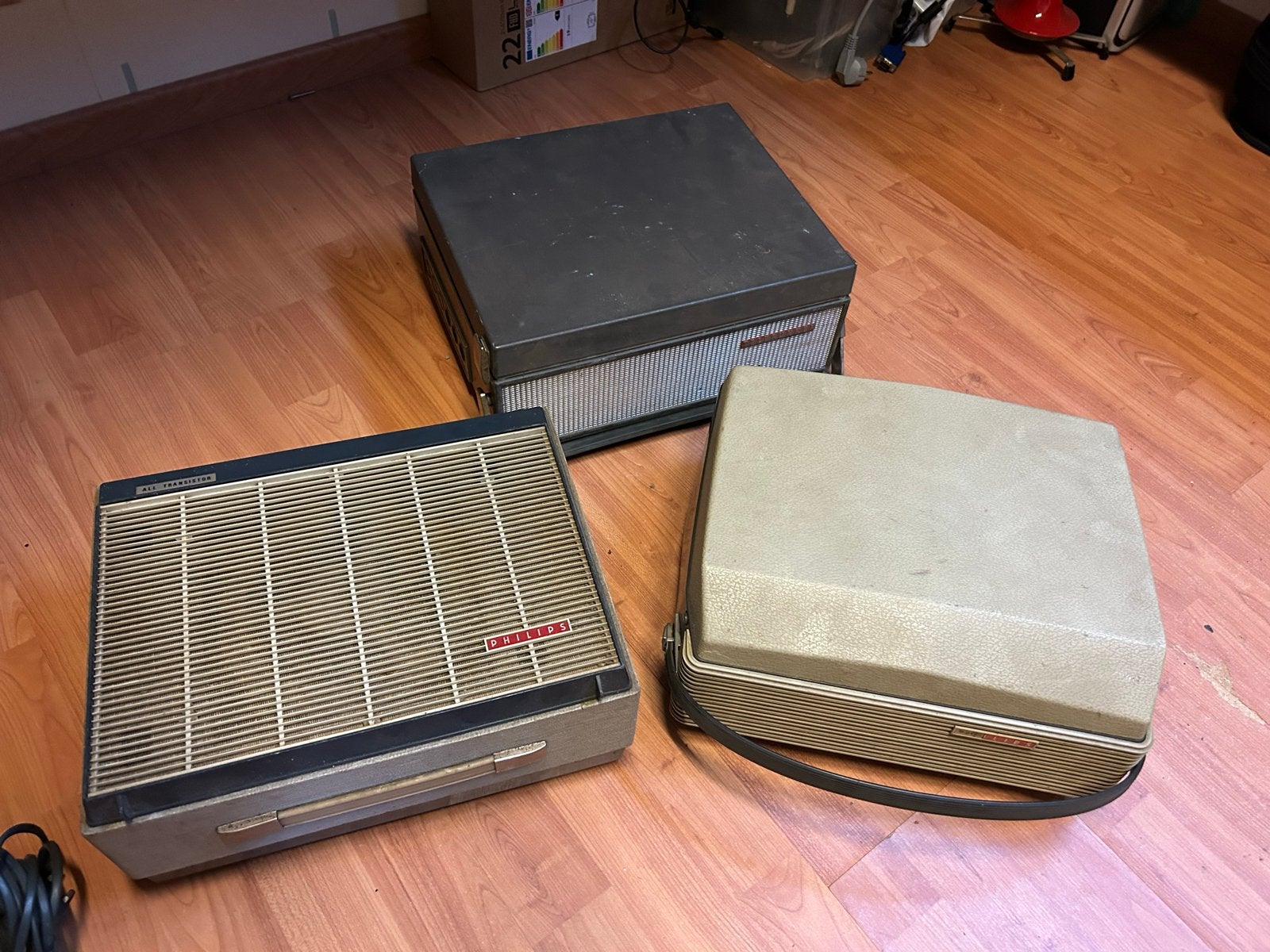 Vintage Philips Bandrecorders en Platenspeler - Set, Ophalen of Verzenden, Bandrecorder, Met stofkap