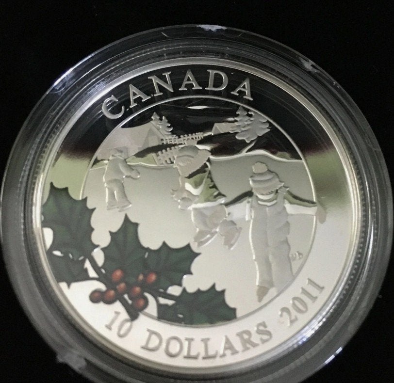 Canada - $10 Fine Silver Coin - Little Skaters 2011, Verzenden, Noord-Amerika, Setje, Zilver