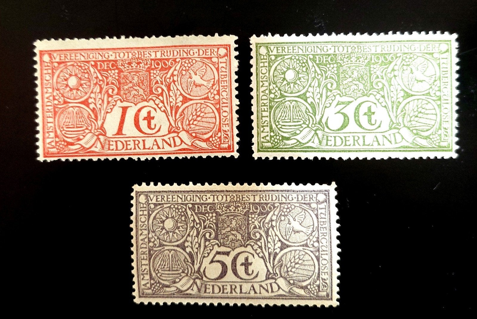 Postzegels Nederland 1906 ongebruikt., Postzegels en Munten, Postzegels | Nederland, Ophalen of Verzenden, T/m 1940, Postfris