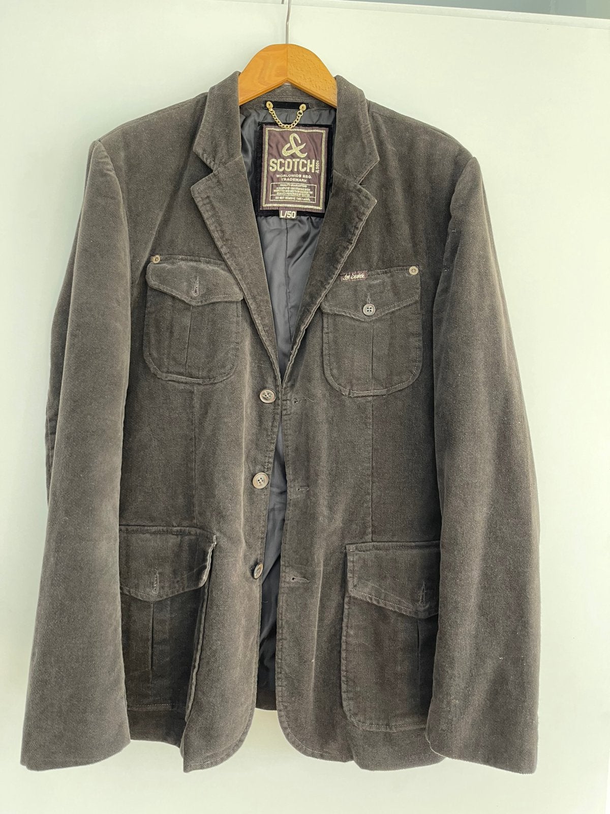 Colbert, Scotch en Soda, bruin, maat 50., Kleding | Heren, Kostuums en Colberts, Ophalen of Verzenden, Gedragen, Maat 48/50 (M)