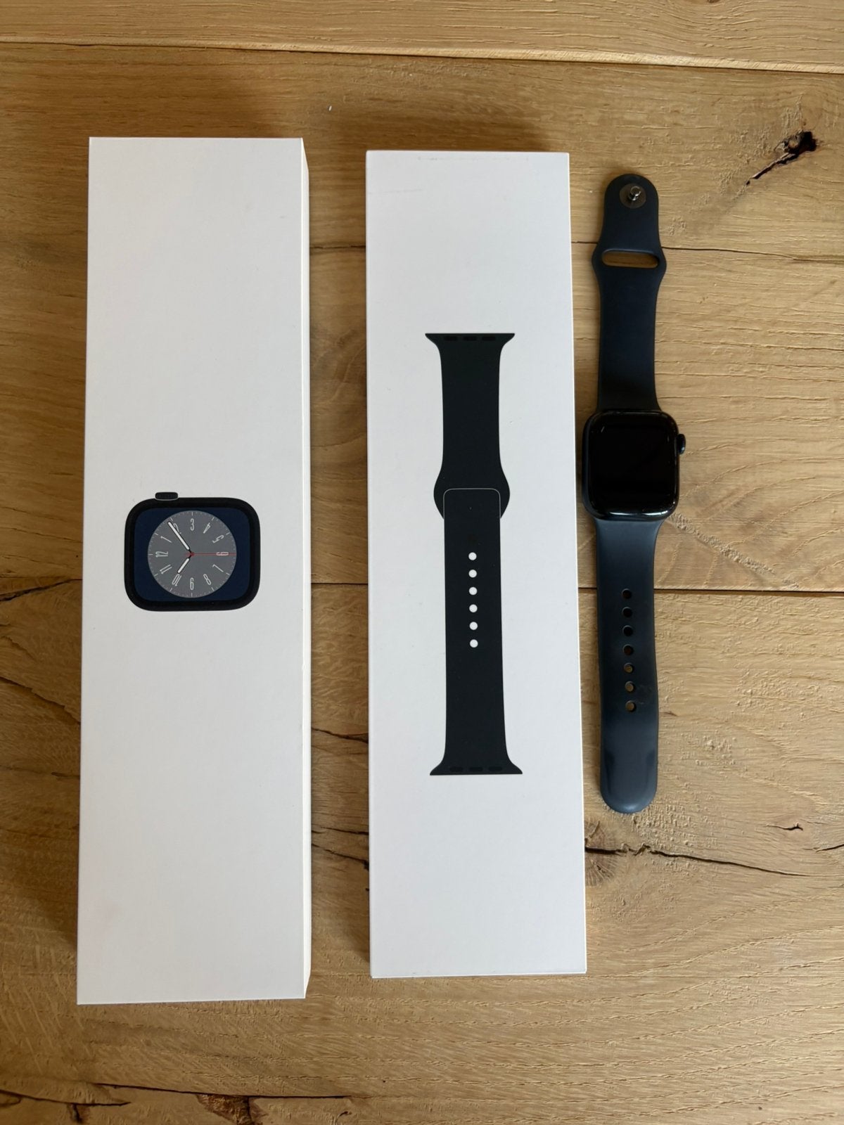 Apple Watch Series 7 (41mm) - Zo goed als nieuw, Sieraden, Tassen en Uiterlijk, Smartwatches, Ophalen, Afstand, Zwart, IOS