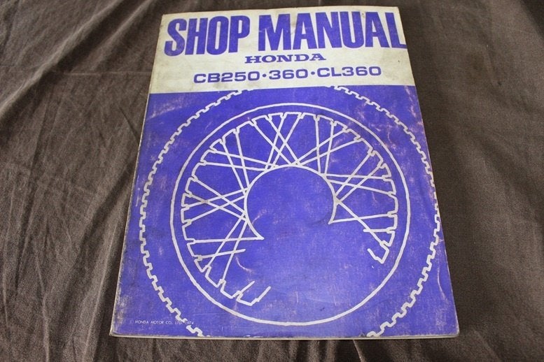 Honda CB250 CB360 CL360 twins 1974 motorcycle shop manual, Motoren, Ophalen of Verzenden, Honda