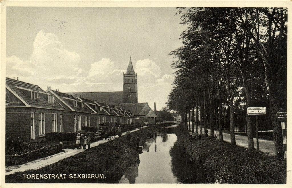 Torenstraat Sexbierum. - kinderen - 1931 gelopen, Verzamelen, Verzenden, 1920 tot 1940, Gelopen, Noord-Brabant