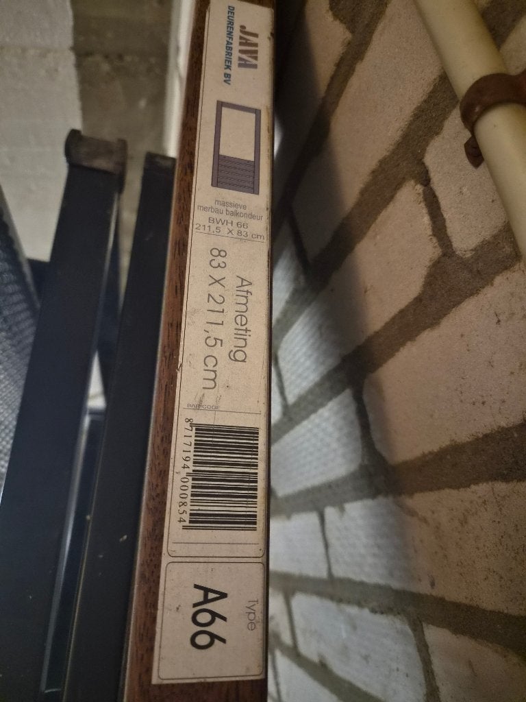 Buitendeur, Ophalen, Gebruikt, 200 tot 215 cm, Glas
